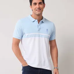 U.S. Polo Assn. Men Typography Printed Polo Collar Cotton Slim Fit T-shirt-picture-14