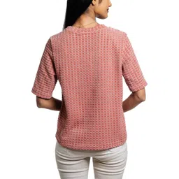 AMADORE Women Synthetic Crepe Self Design Tops image 4