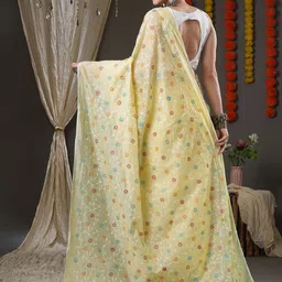 KALINI Floral Embroidered Jamdani Saree image 2