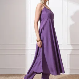 Vishudh Women Ethnic Motifs Regular Kurta with Trousers & With Dupatta image 5