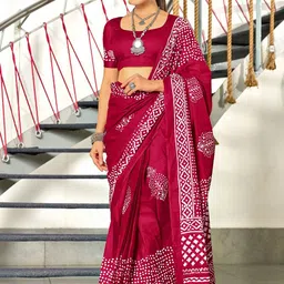 KALINI Batik Block Print Saree-picture-38