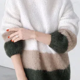 Mast & Harbour Women Colourblocked Oversized Pullover image 2