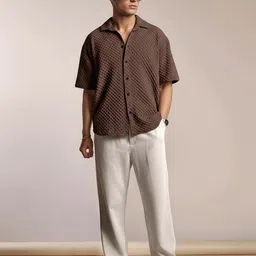 r.code by the roadster life co. R.Code by The Roadster Lifestyle Co. Men Textured Shirts image 3