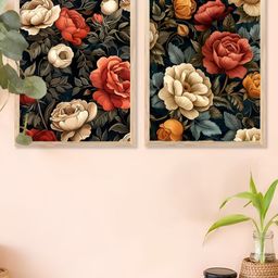 Kotart Brown & Red 2 Pieces Wooden Floral and Botanical Wall Arts-picture-29