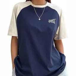 KPOP Women Typography Colourblocked T-shirt-picture-38