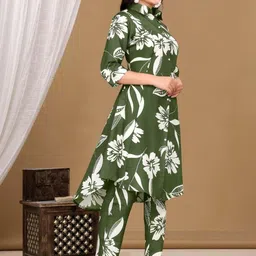 NE STYLE Women Floral Printed Regular Kurta with Trousers image 5