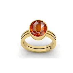 RRVGEM 7.25 Ratti 7.00 KT Gemstone Gomed Hessonite Stone Panchdhaatu Finger Ring-picture-40