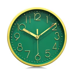 RANDOM Yellow & Green Round Analogue OK To Wake Contemporary Foiling Wall Clock-picture-31