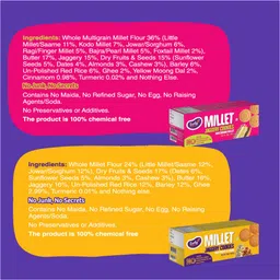Early Foods Organic Jaggery & Dry Fruit Multigrain Millet Cookies, Sugar-free, 300g Twin Pack image 4