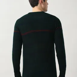 peter england casuals Peter England Self Design Textured Crew Neck Pullover image 3