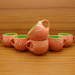 laghima jadon Multicoloured Textured Ceramic Matte Mugs Set of Cups and Mugs image 4