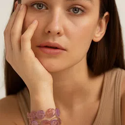 Bohey by KARATCART Gold-Plated Artificial Beaded Multistrand Bracelet image 2