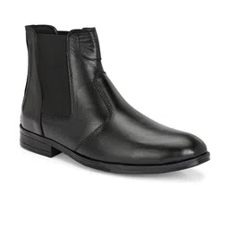 AfroJack Men Leather High Ankle Chelsea Boots image 2