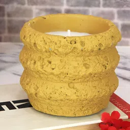 TIED RIBBONS Yellow & White Gardenia Scented 14-16 Hours Burn Time Candle image 1