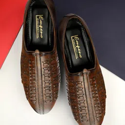 roadfit Breathable Traditional Wedding Slip On Ethnic Juttis|Party Slip On Evening Shoes Mojaris For Men image 2