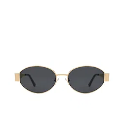 SPADEACES Unisex Oval Sunglasses with UV Protected Lens GOLD BLACK OVAL -5 image 5