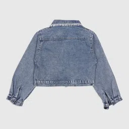 CHUNMUN Girls Crop Open Front Jacket image 2