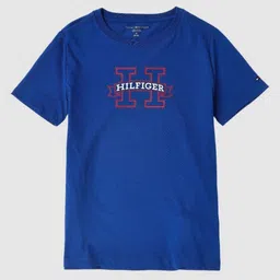 Tommy Hilfiger Boys Brand Logo Printed Round Neck Pure Cotton T-shirt-picture-20