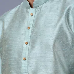 azania Self Design Mandarin Collar Straight Kurta with Pyjamas image 2