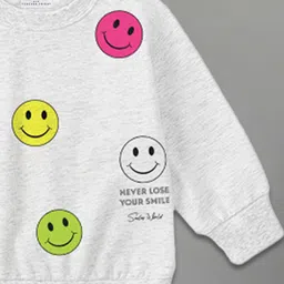 FOREVER FRIDAY Girls Graphic Printed Pure Cotton Sweatshirt image 3