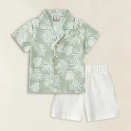 Charan Kanya Boys Printed Shirt with Shorts-picture-29