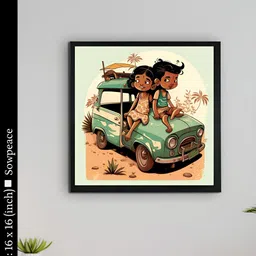 SOWPEACE Green & Orange 1 Piece Canvas Other Wall Photographs-picture-27