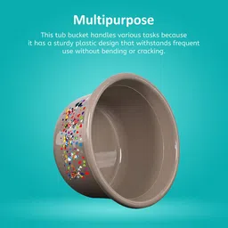 Kuber Industries Brown & Grey 2 Pieces Disney Printed Light Weight Bath Tubs image 3