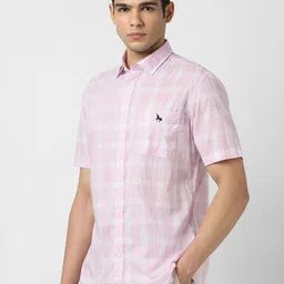 Van Heusen Men Spread Collar Checked Cotton Casual Shirt image 4