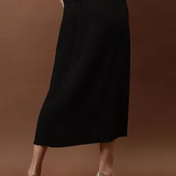 Athena Striped A-Line Pleated Midi Skirt image 2