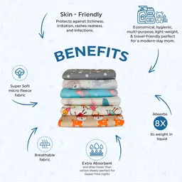 AHC Beige & Pink Printed Breathable Mattress Protector image 5