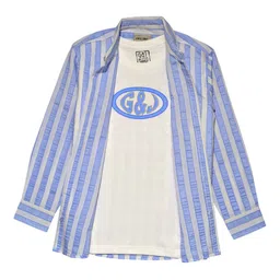 Gini and Jony Boys Comfort Fit Vertical Striped Spread Collar Cotton Casual Shirt-image-59