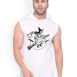 FABSTIEVE Printed Hooded Neck Sleeveless Cotton Gym Vest-picture-28