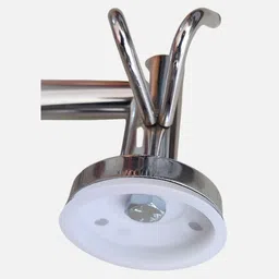 ntcd Classy towel rod with hooks Chrome Finish 18 inch 1 Bar Towel Rod image 4