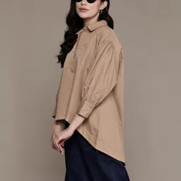 roadster Women Regular Fit Solid Casual Shirt-picture-20