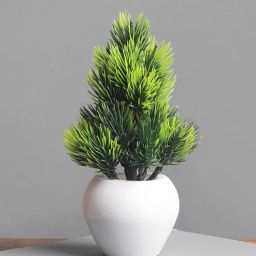 foliyaj Plastic Green And Blend Green Leaves Mini Tree With Pot Artificial Plants-picture-39