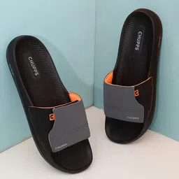 chupps Vapor Grey & Black Slides Slippers Soft Lightweight Flip Flops For Men Slides-picture-14