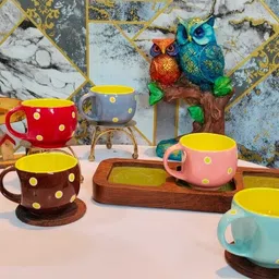 the india style white Yellow pari #50 Ceramic Coffee Mug image 3