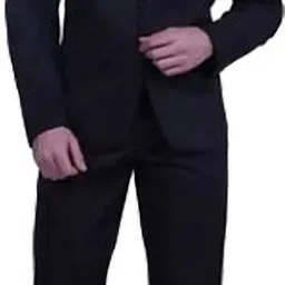 Men Single Breasted Solid Suit-image-24
