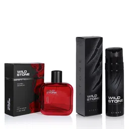 Wild Stone Men Set Of Ultra Sensual Eau de Parfum & Stone Body Perfume image 1