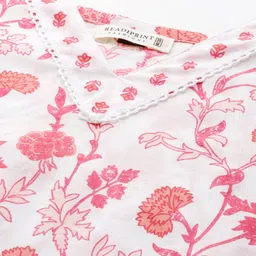 Readiprint Fashions Women Floral Printed Regular Pure Cotton Kurta with Salwar & Dupatta image 4