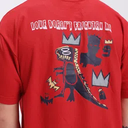 glitchez Men Printed Oversized T-shirt image 4