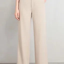 Next One Women Smart Straight Fit High-Rise Easy Wash Trousers image 4