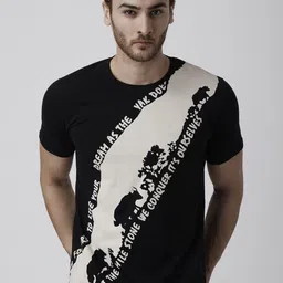 YAK YAK Men Black Printed Round Neck T-shirt-picture-11