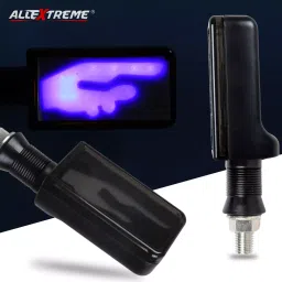 Allextreme EXHIBB2 Hand Style LED Side Indicator Light Front Rear Universal Fit Turn Signal Lamp for Bikes and Motorcycles (Blue, 2 PCS) image 2