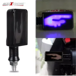Allextreme EXHIBB2 Hand Style LED Side Indicator Light Front Rear Universal Fit Turn Signal Lamp for Bikes and Motorcycles (Blue, 2 PCS) image 3