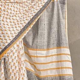 Mitera Floral Bagru Saree image 5