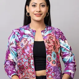 PROBASIC Floral Print Cotton Denim Styled Back Crop Top-picture-47