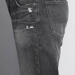 Tommy Hilfiger Men Black Slim Fit Mildly Distressed Light Fade Acid Wash Jeans-picture-47