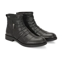 Delize Men Textured Casual Biker Boots image 1