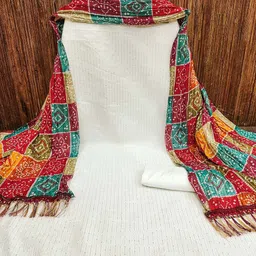 HERE&NOW Embellished Sequinned Unstitched Dress Material image 3